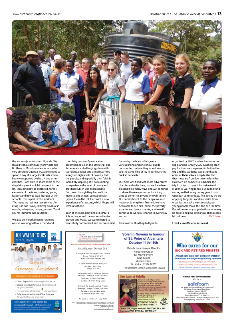 Oct 2019 edition of the Catholic Voice of Lancaster - Page 