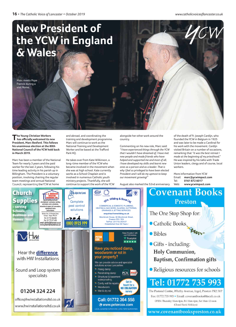 Oct 2019 edition of the Catholic Voice of Lancaster - Page 