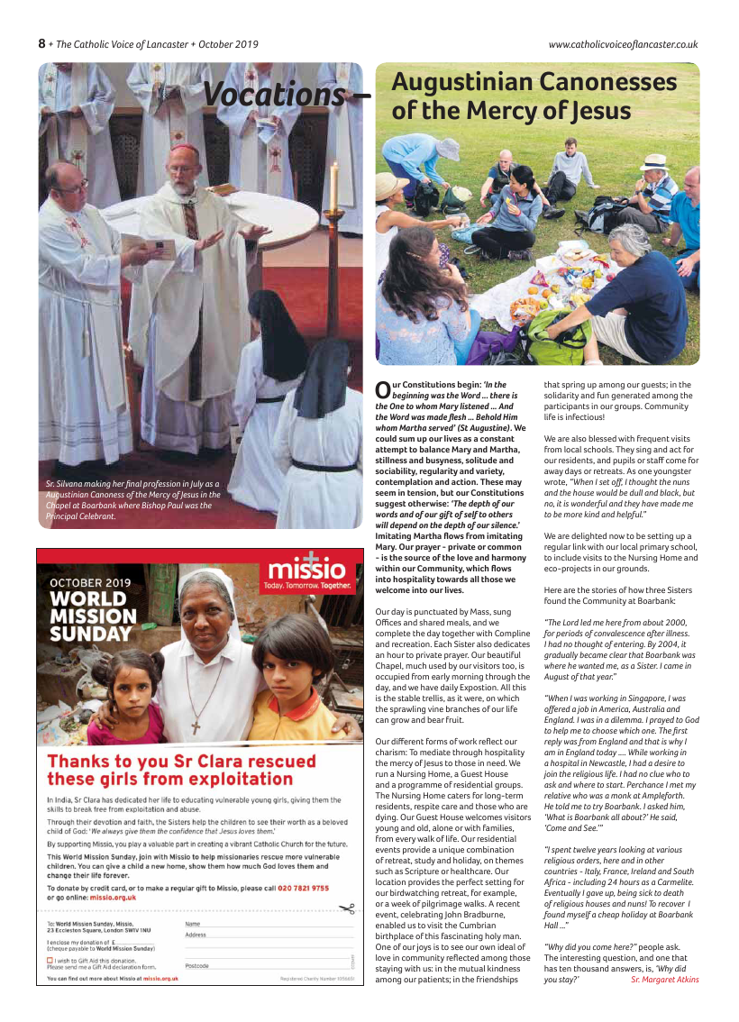 Oct 2019 edition of the Catholic Voice of Lancaster - Page 