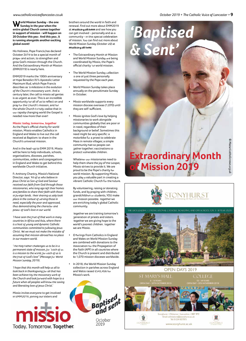 Oct 2019 edition of the Catholic Voice of Lancaster - Page 