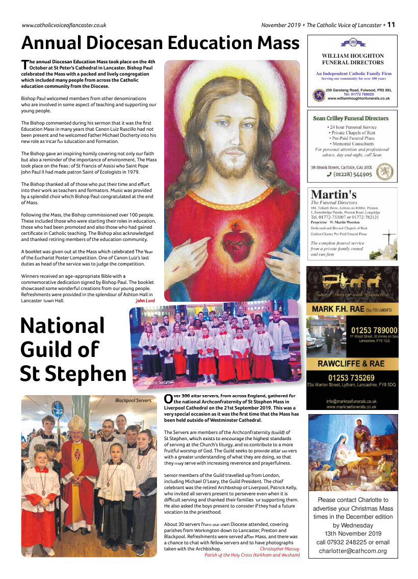 Nov 2019 edition of the Catholic Voice of Lancaster - Page 