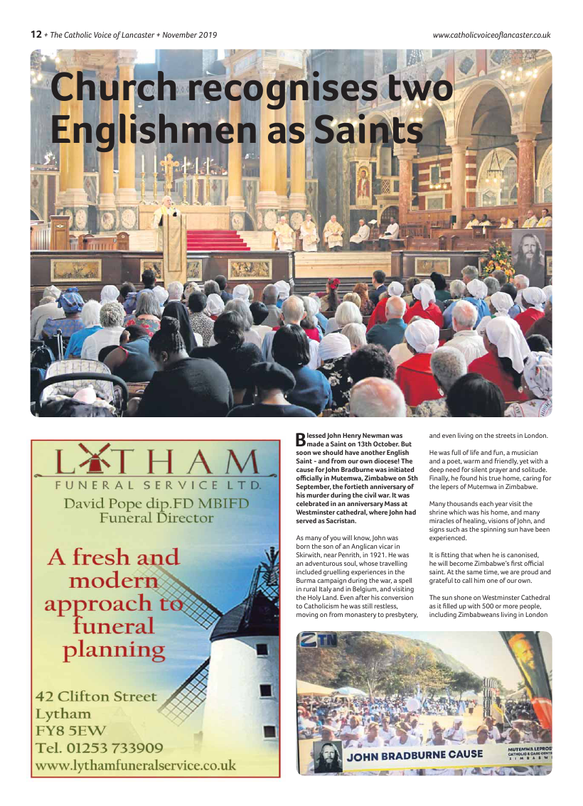 Nov 2019 edition of the Catholic Voice of Lancaster - Page 