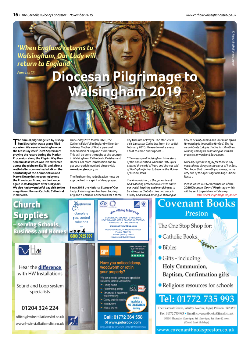 Nov 2019 edition of the Catholic Voice of Lancaster - Page 