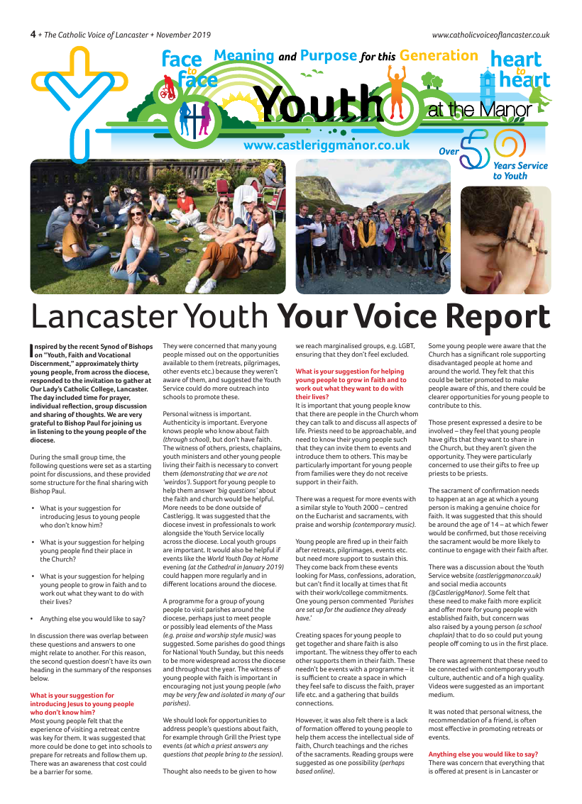 Nov 2019 edition of the Catholic Voice of Lancaster - Page 