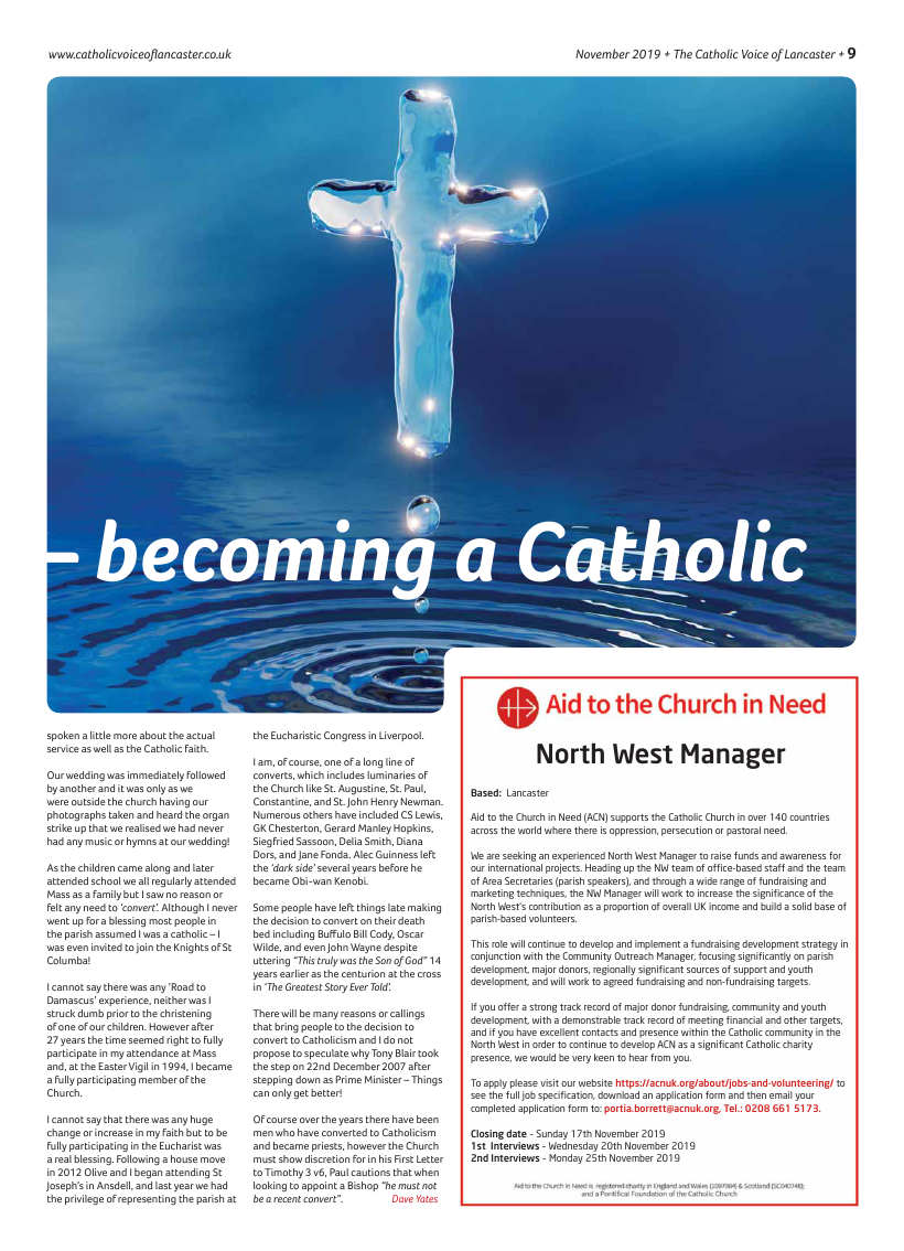 Nov 2019 edition of the Catholic Voice of Lancaster - Page 