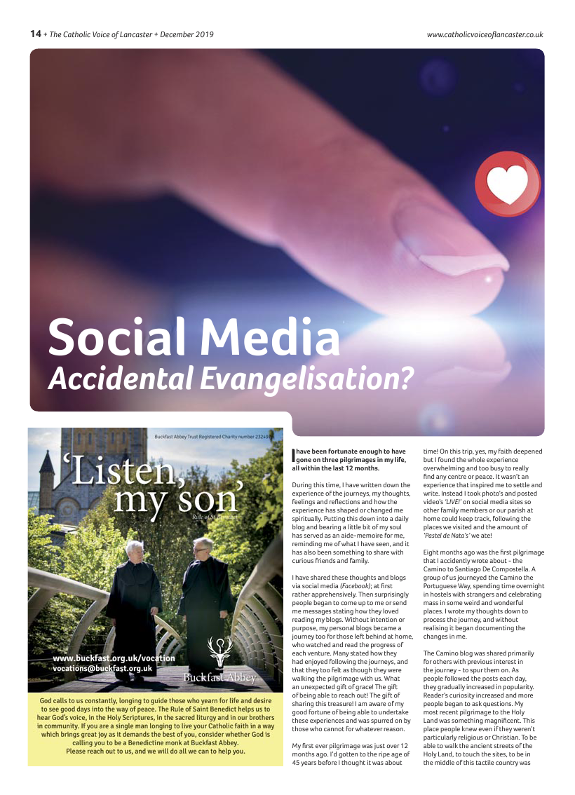 Dec 2019 edition of the Catholic Voice of Lancaster - Page 