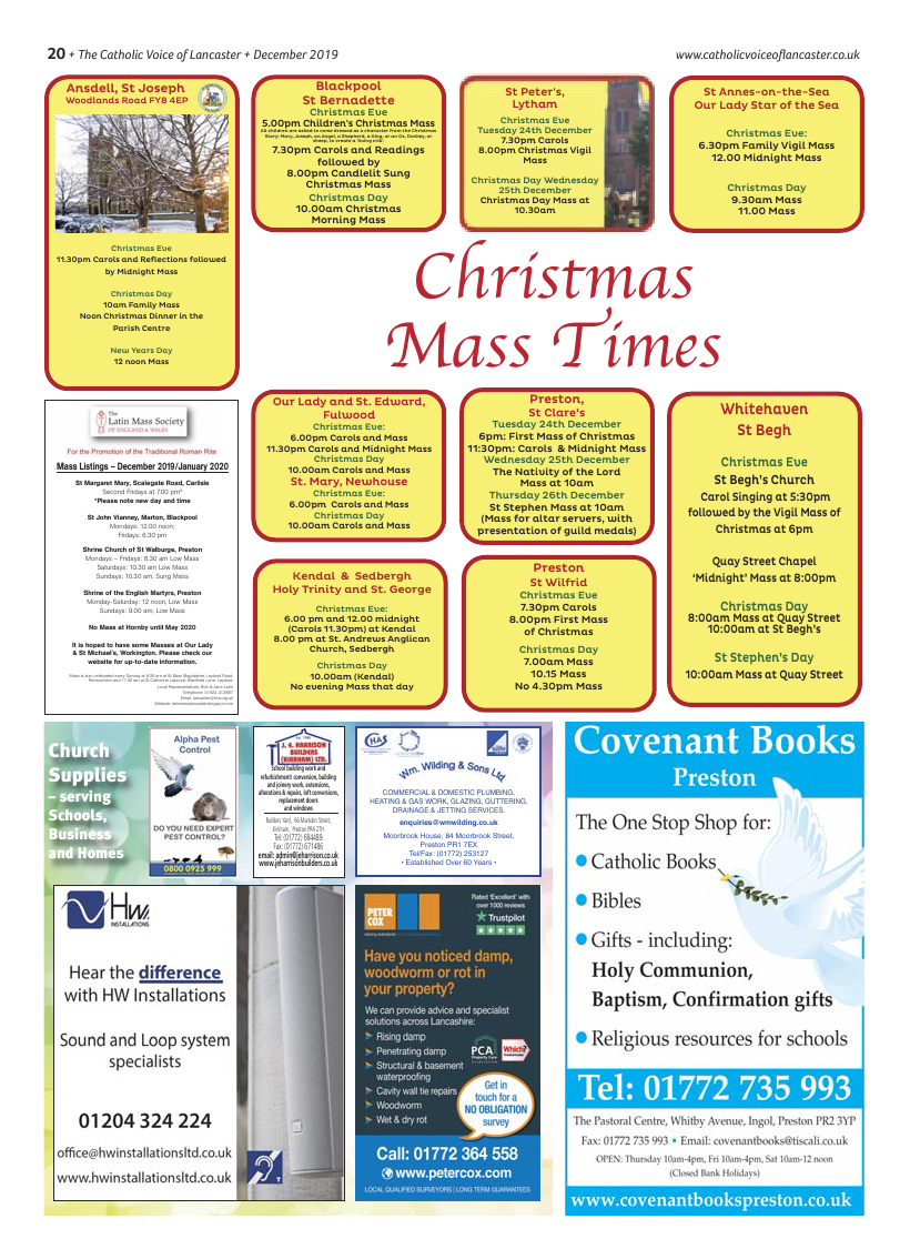 Dec 2019 edition of the Catholic Voice of Lancaster - Page 