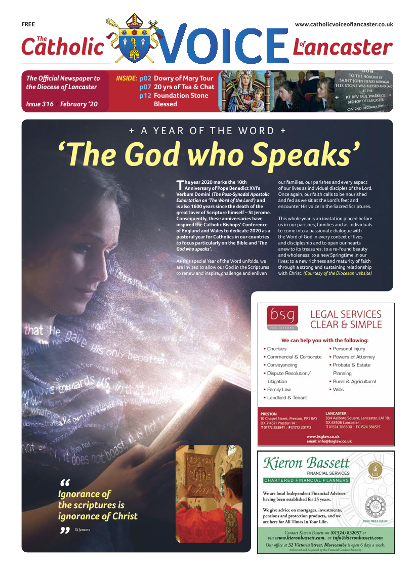 Feb 2020 edition of the Catholic Voice of Lancaster