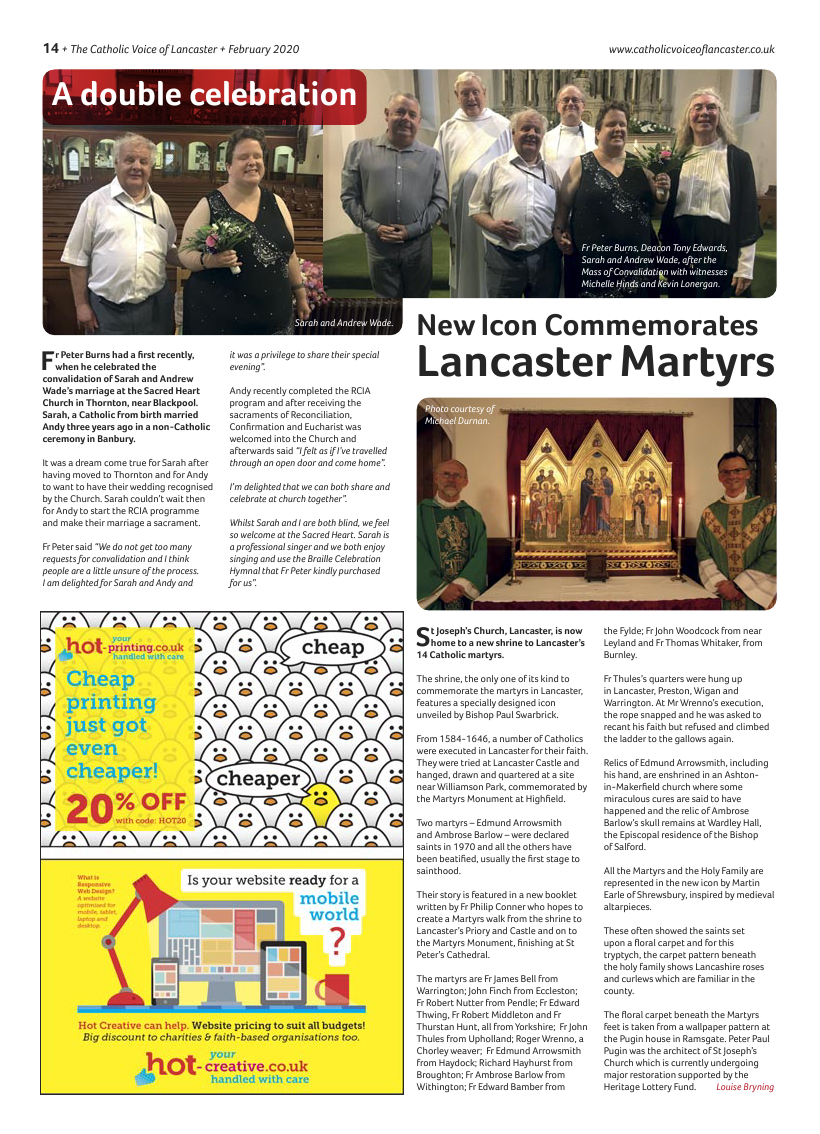 Feb 2020 edition of the Catholic Voice of Lancaster