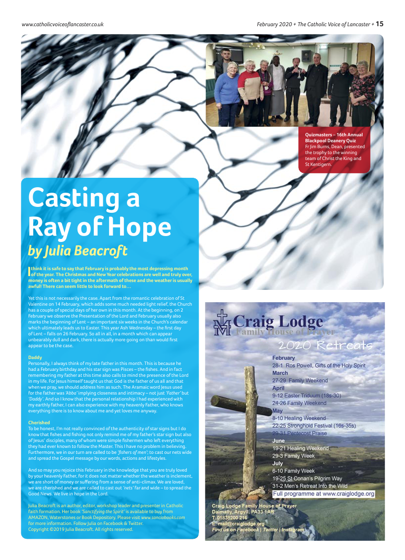 Feb 2020 edition of the Catholic Voice of Lancaster