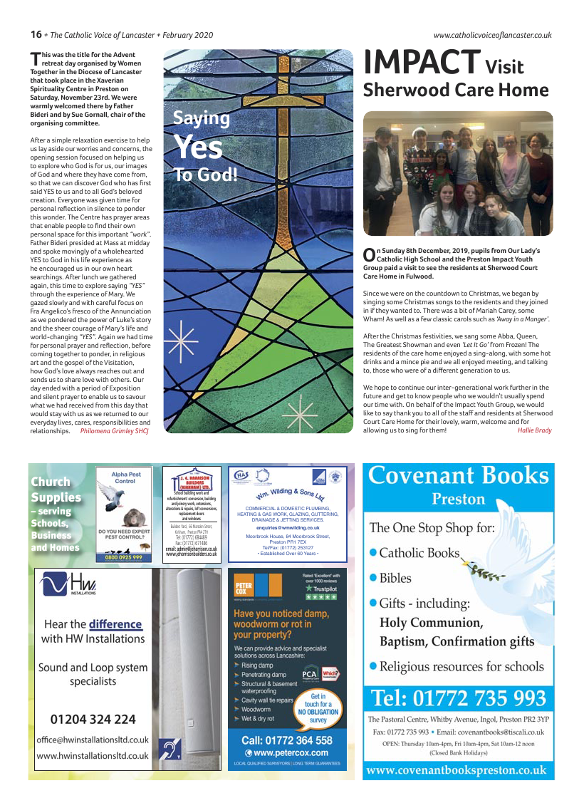 Feb 2020 edition of the Catholic Voice of Lancaster