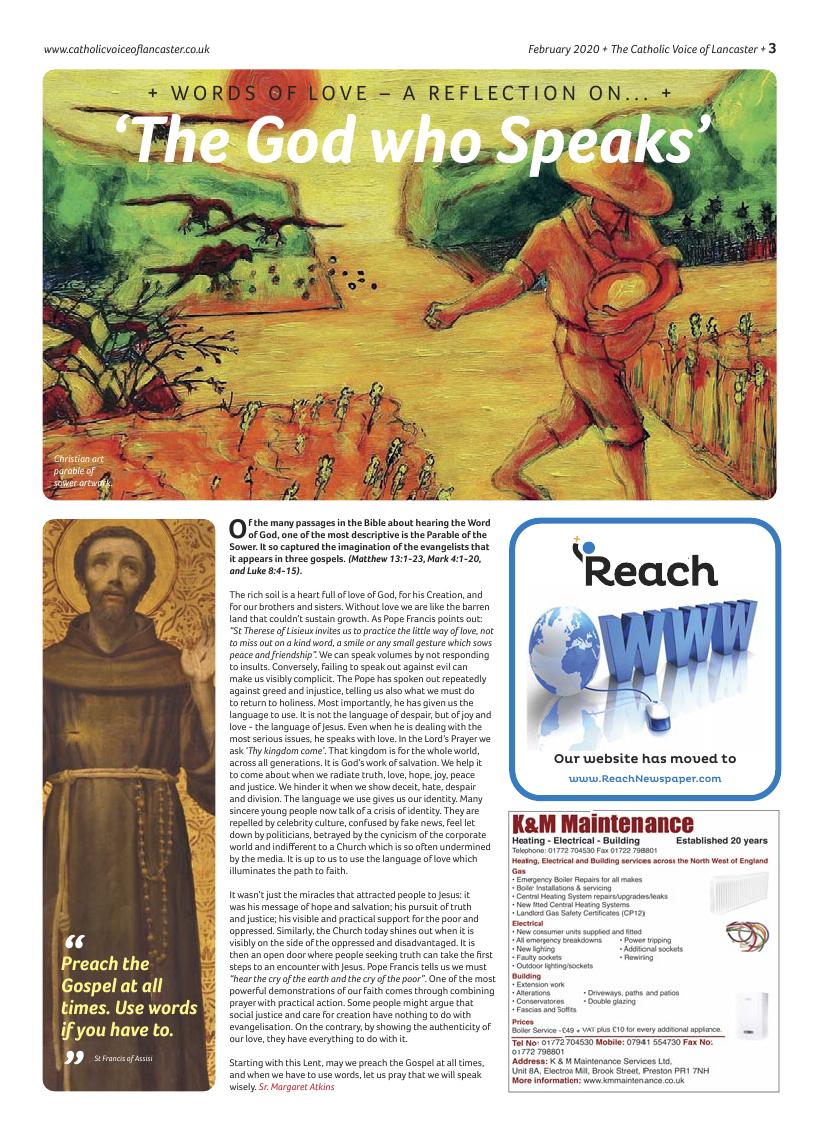 Feb 2020 edition of the Catholic Voice of Lancaster