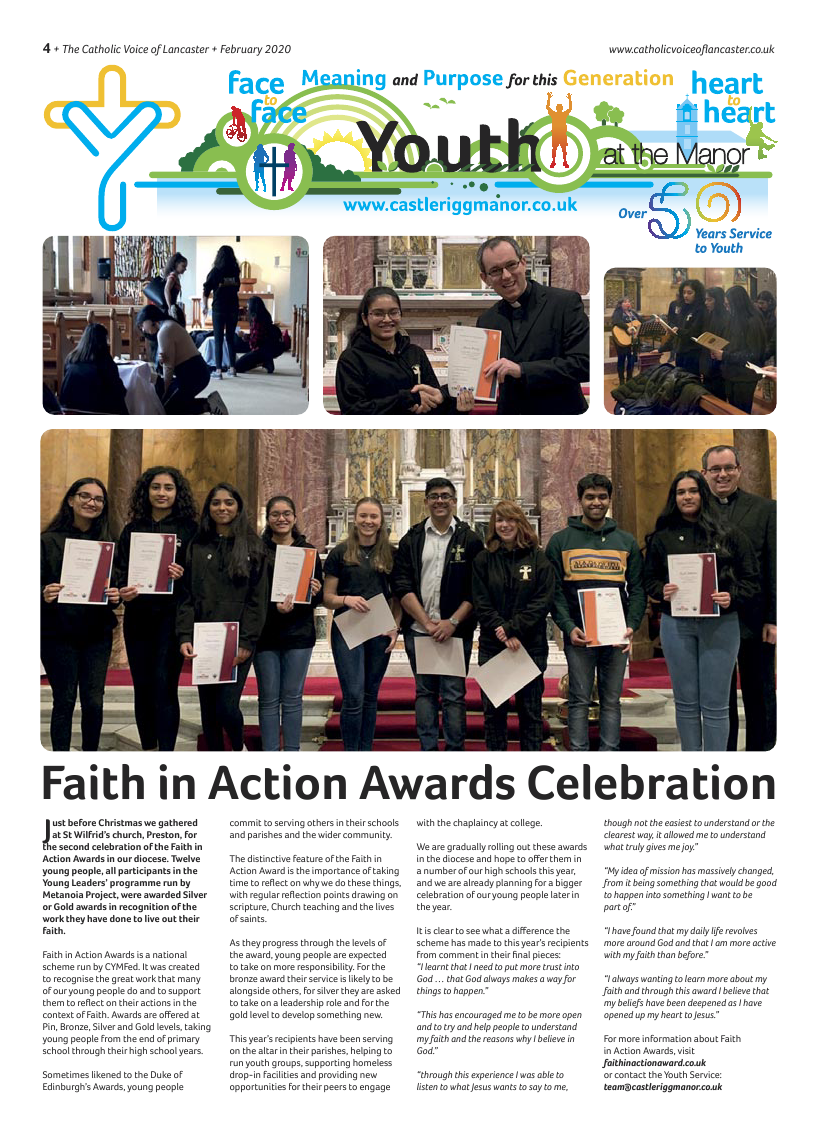 Feb 2020 edition of the Catholic Voice of Lancaster