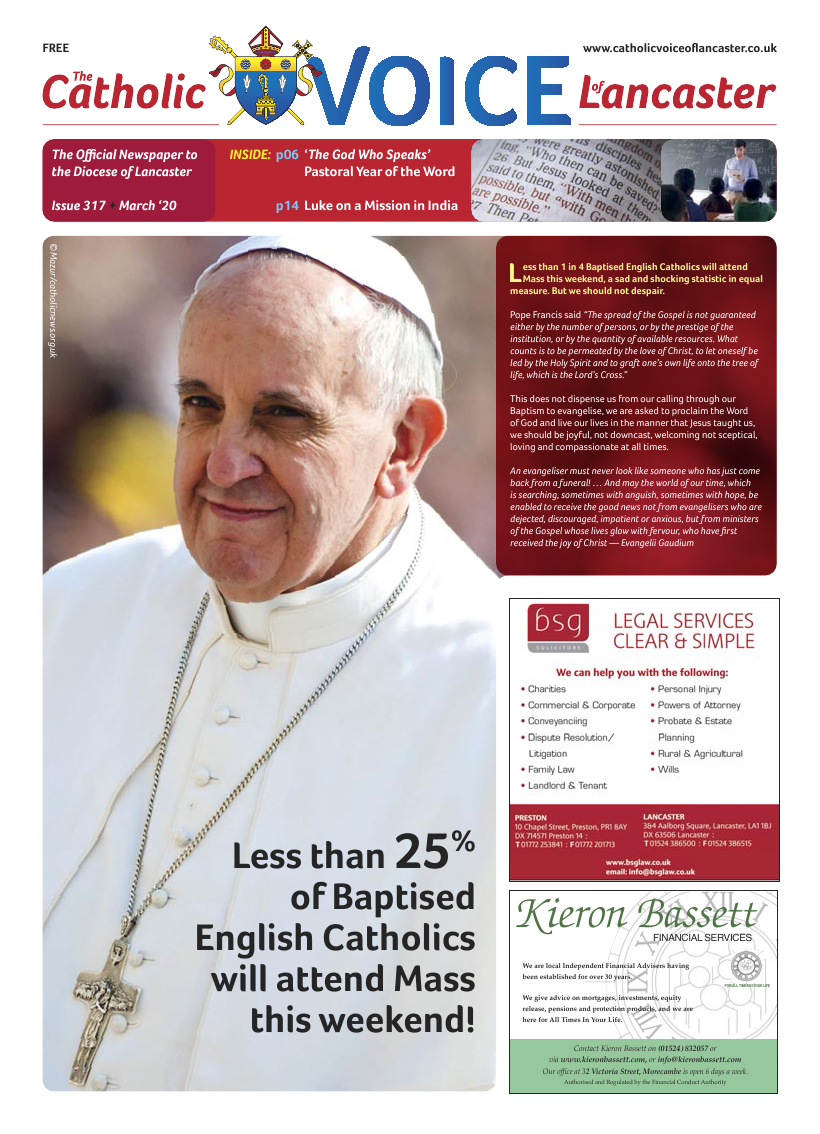 Mar 2020 edition of the Catholic Voice of Lancaster