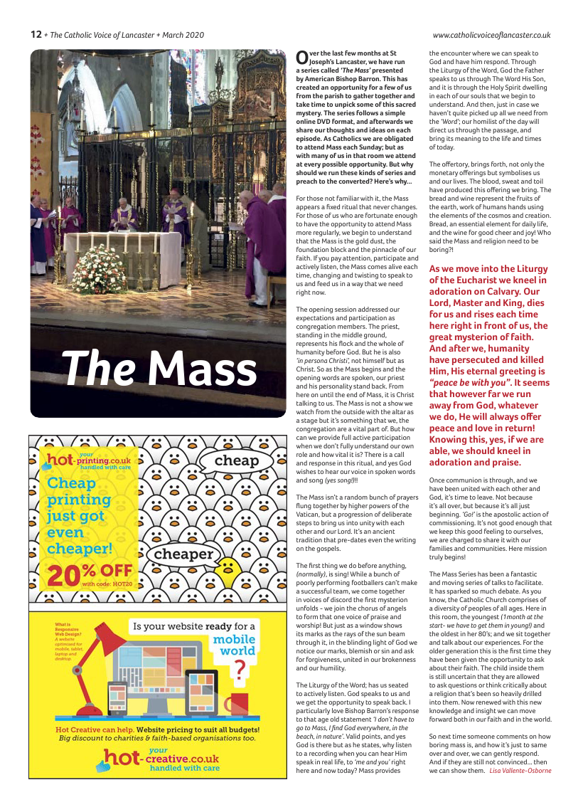 Mar 2020 edition of the Catholic Voice of Lancaster