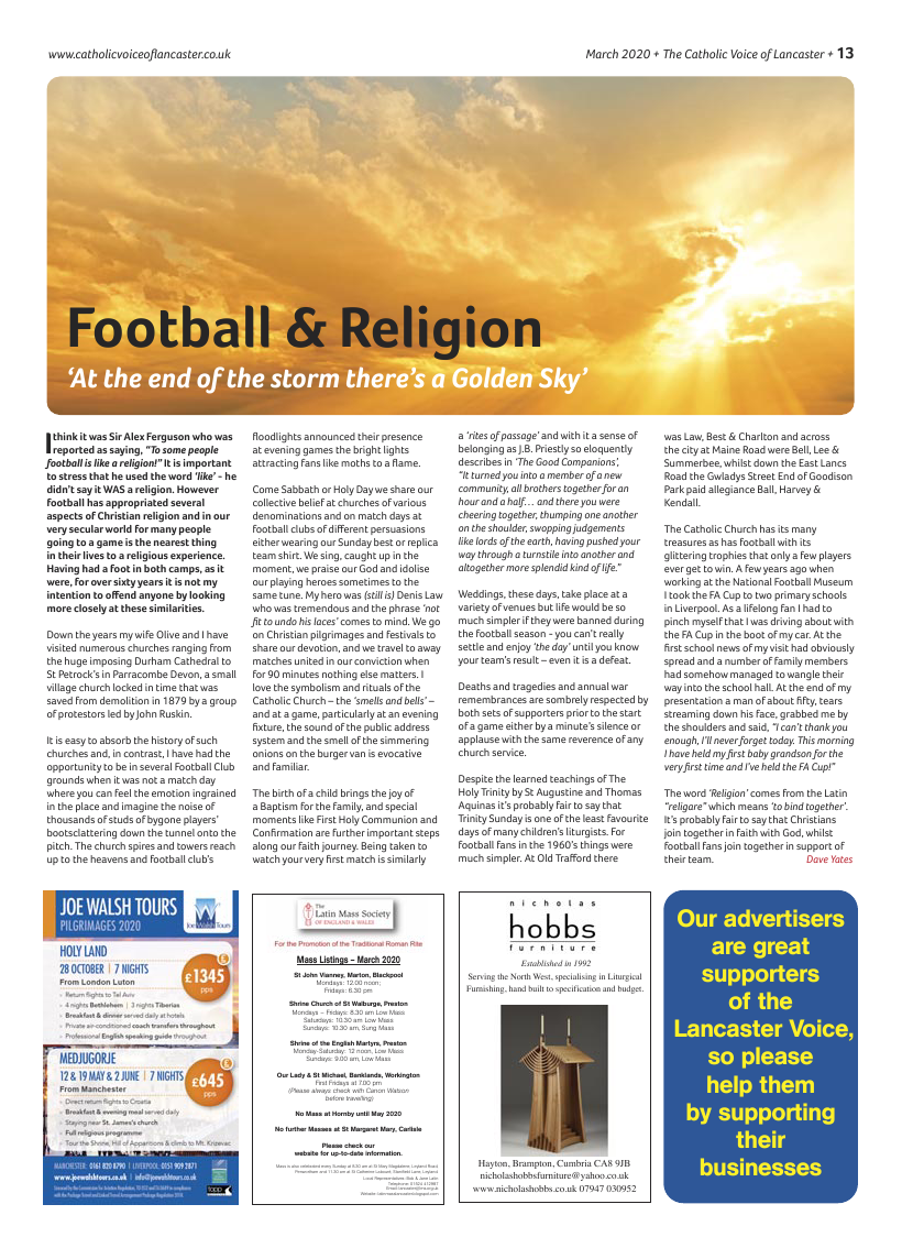 Mar 2020 edition of the Catholic Voice of Lancaster