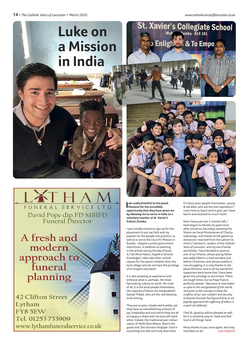 Mar 2020 edition of the Catholic Voice of Lancaster