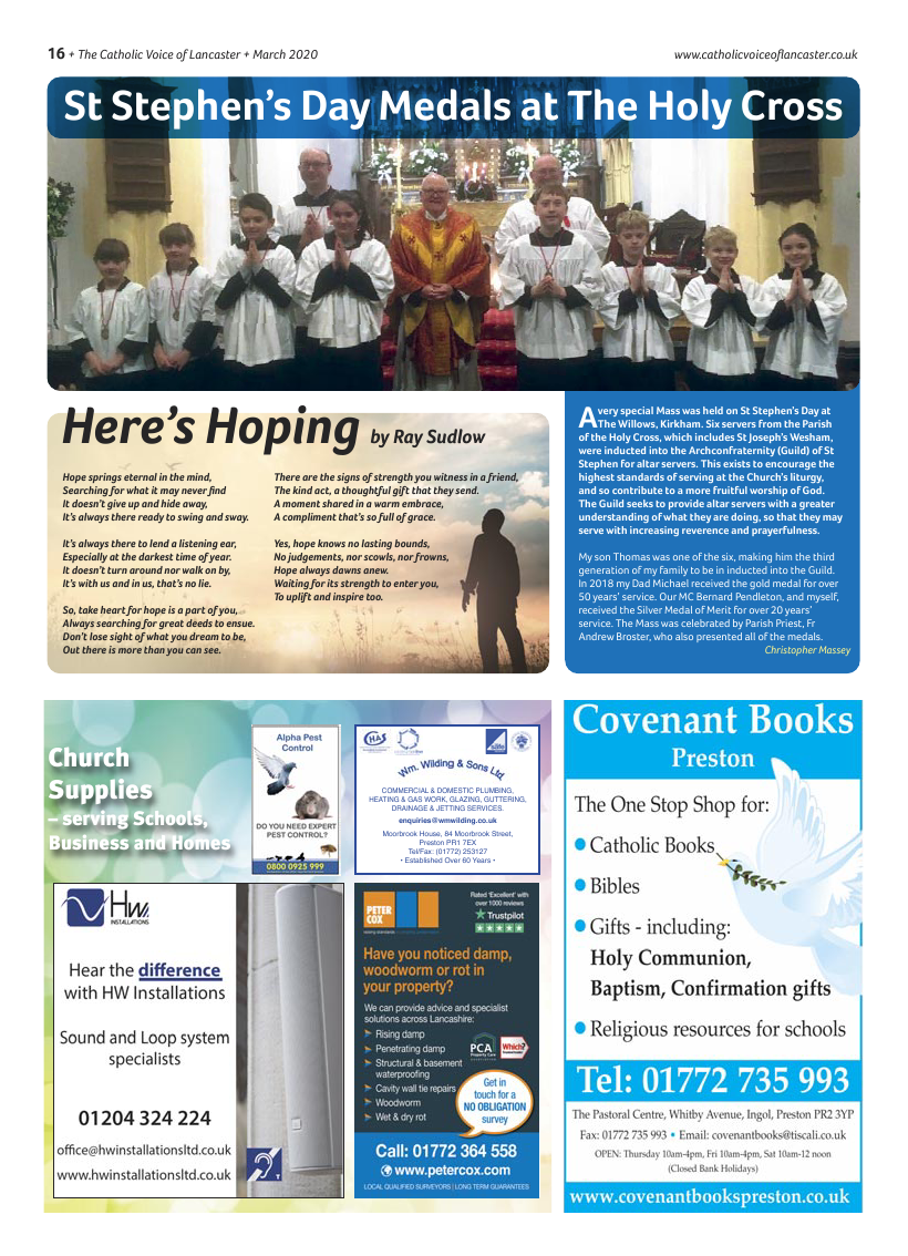 Mar 2020 edition of the Catholic Voice of Lancaster