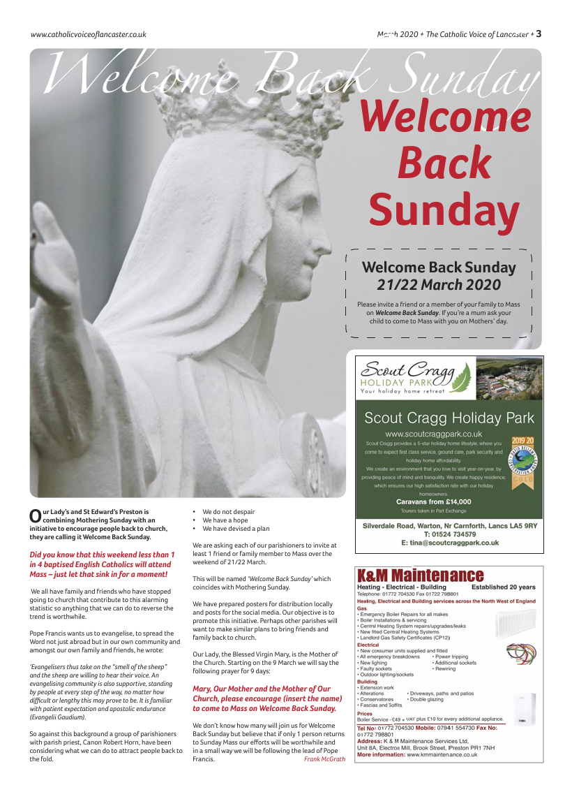 Mar 2020 edition of the Catholic Voice of Lancaster