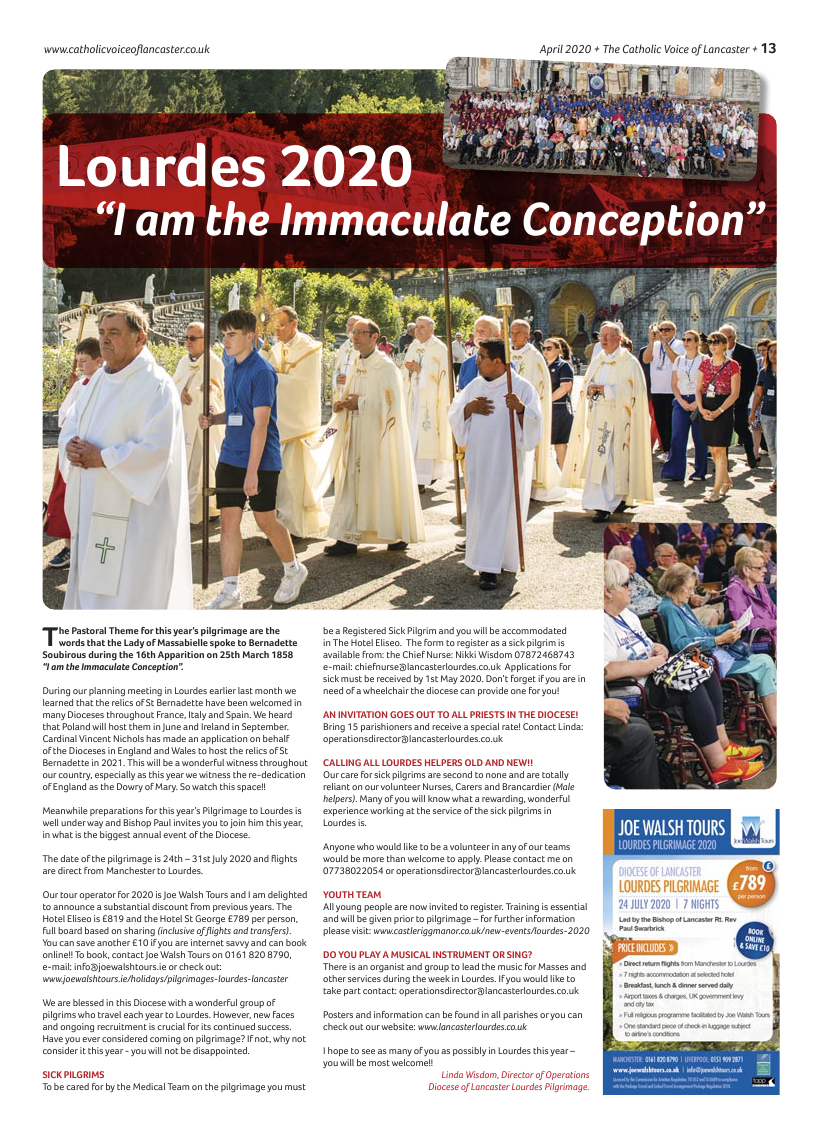 Apr 2020 edition of the Catholic Voice of Lancaster