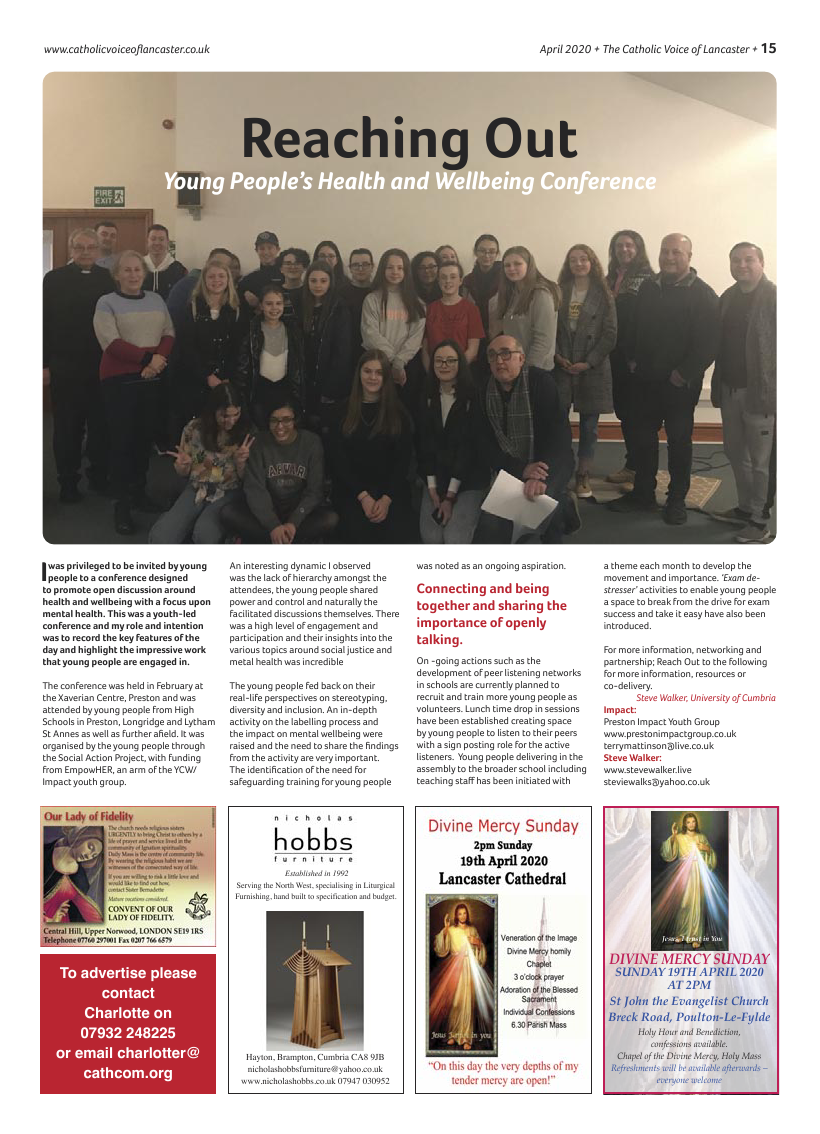 Apr 2020 edition of the Catholic Voice of Lancaster