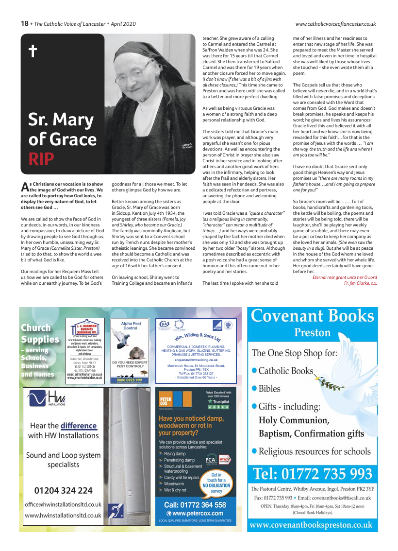 Apr 2020 edition of the Catholic Voice of Lancaster