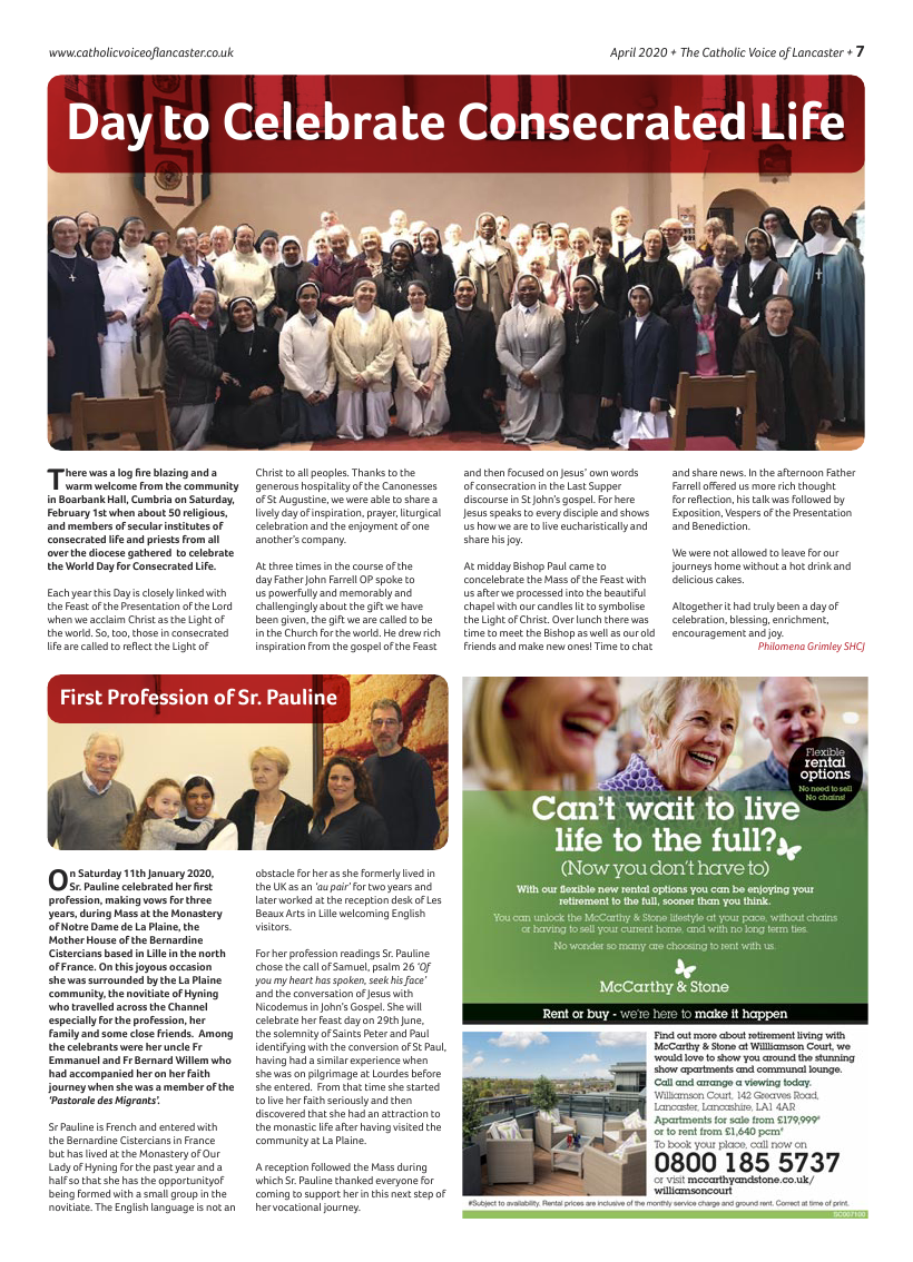 Apr 2020 edition of the Catholic Voice of Lancaster