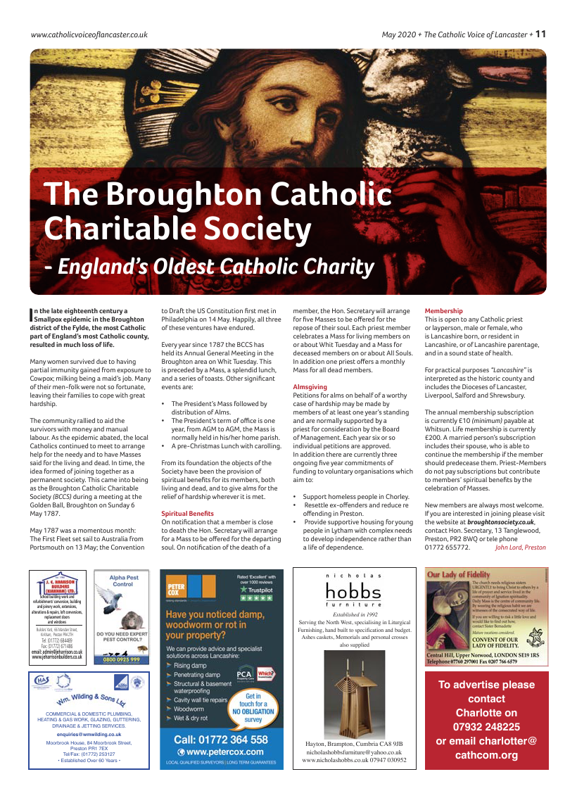 May 2020 edition of the Catholic Voice of Lancaster