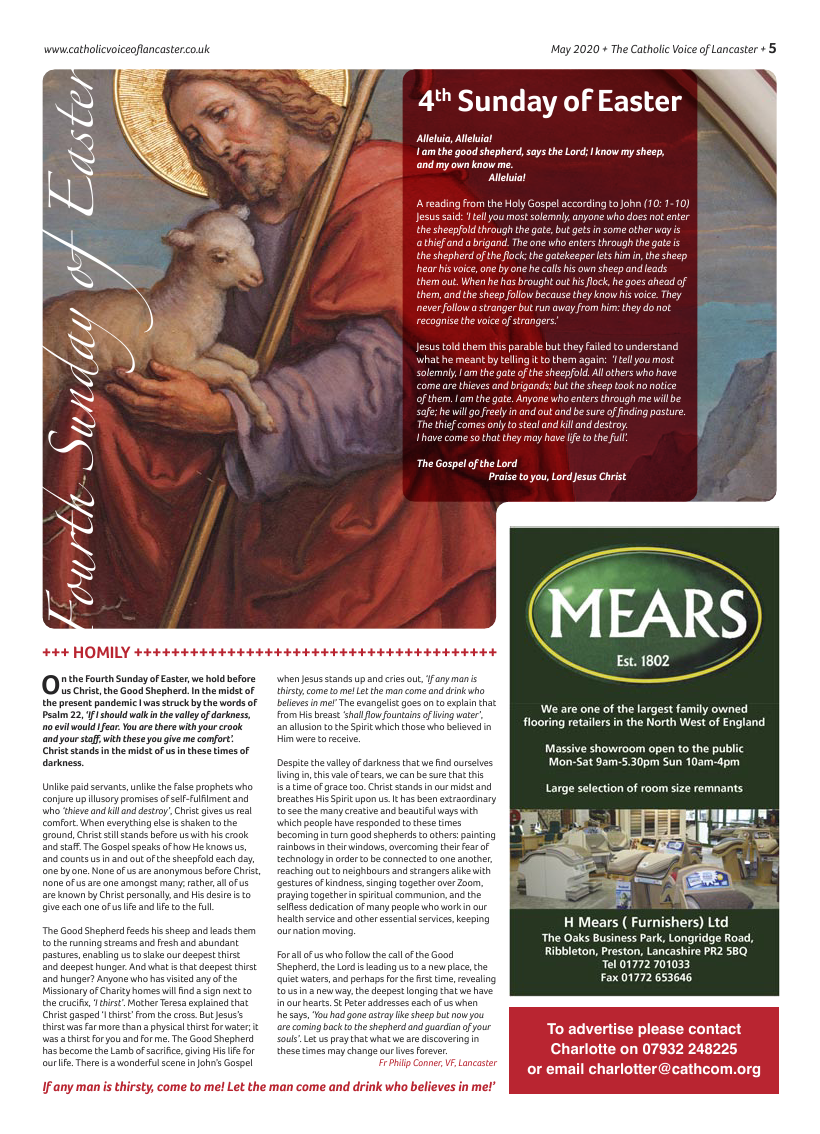 May 2020 edition of the Catholic Voice of Lancaster