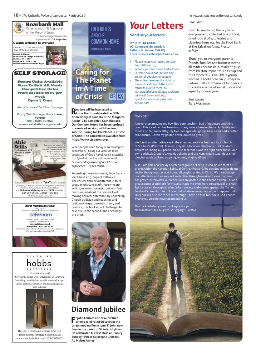 Jul/Aug 2020 edition of the Catholic Voice of Lancaster