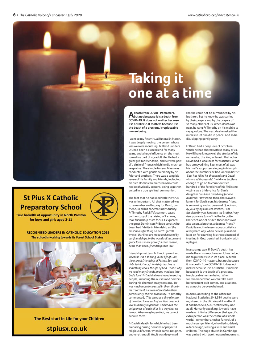 Jul/Aug 2020 edition of the Catholic Voice of Lancaster