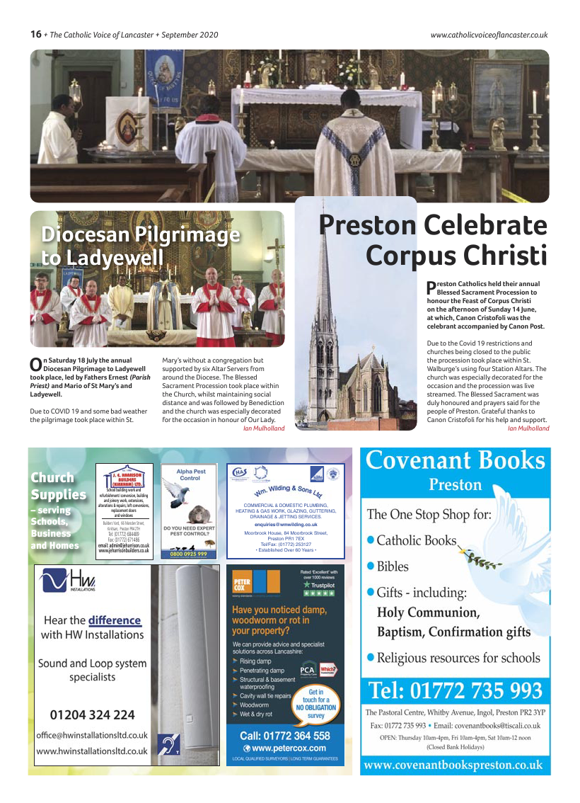 Sept 2020 edition of the Catholic Voice of Lancaster