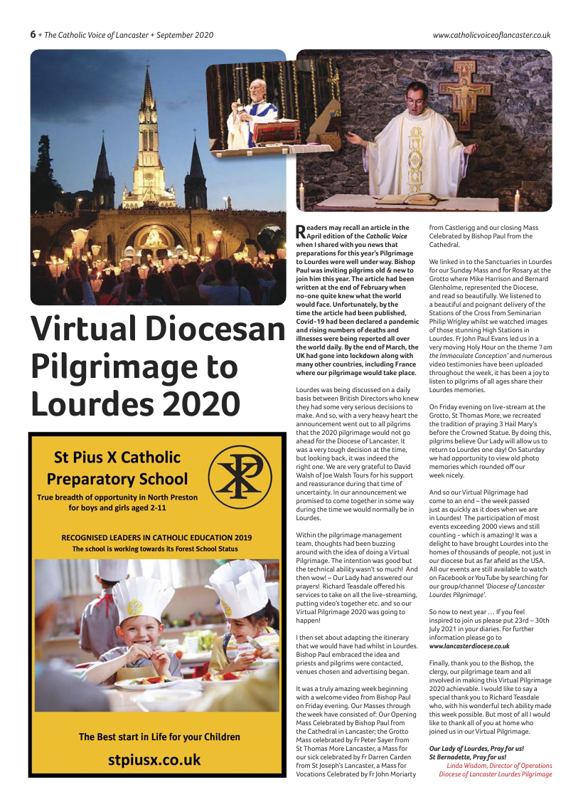 Sept 2020 edition of the Catholic Voice of Lancaster