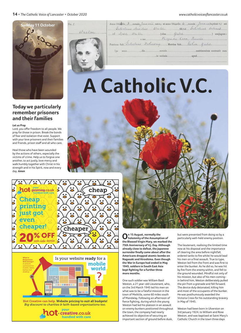 Oct 2020 edition of the Catholic Voice of Lancaster