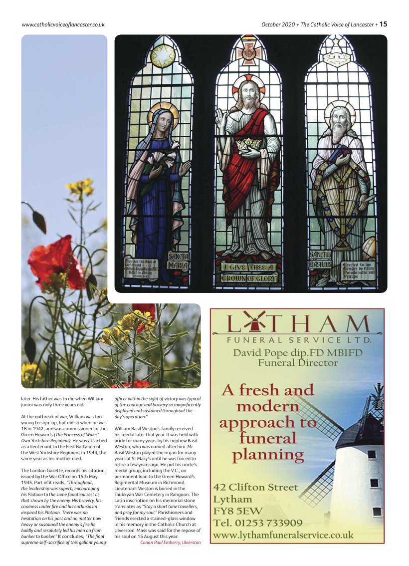 Oct 2020 edition of the Catholic Voice of Lancaster