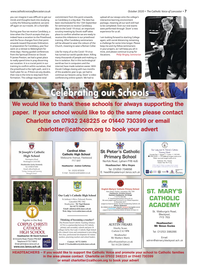 Oct 2020 edition of the Catholic Voice of Lancaster