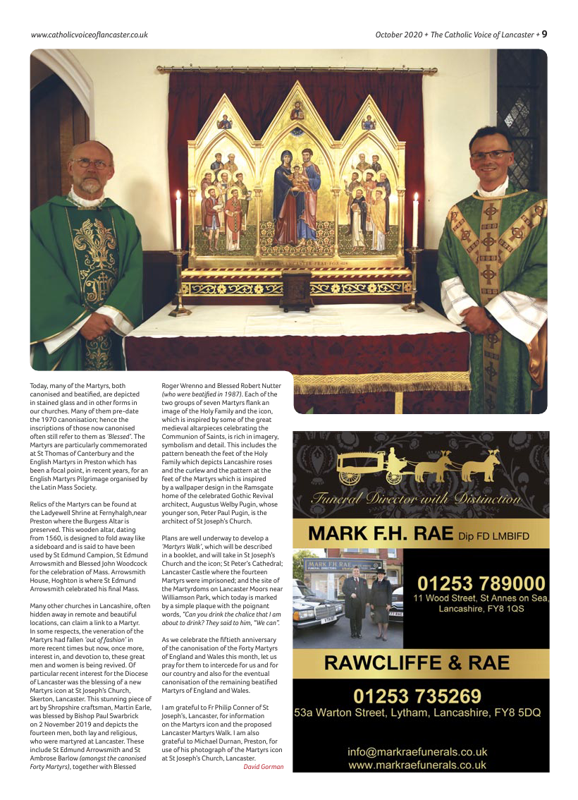 Oct 2020 edition of the Catholic Voice of Lancaster