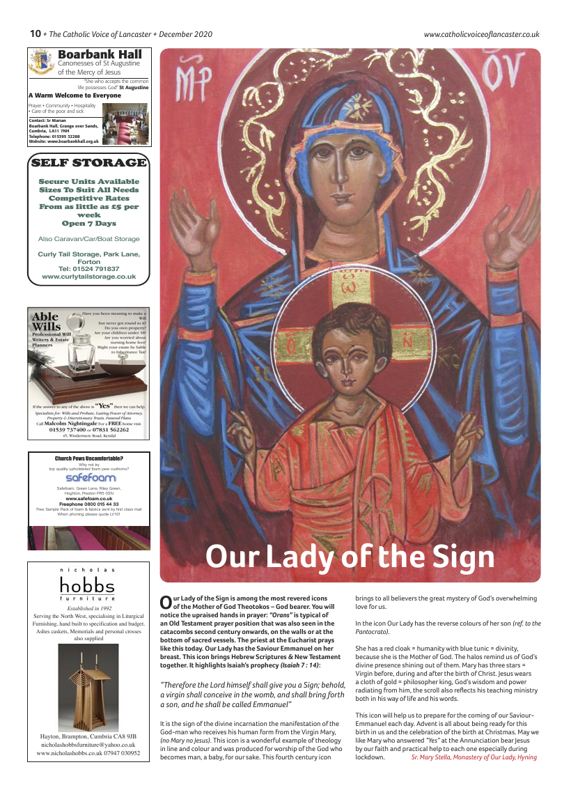 Dec 2020 edition of the Catholic Voice of Lancaster