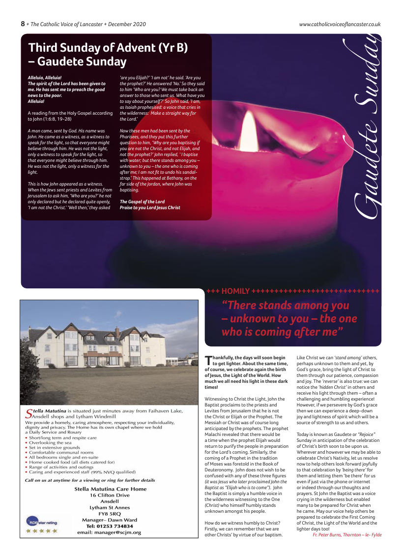 Dec 2020 edition of the Catholic Voice of Lancaster