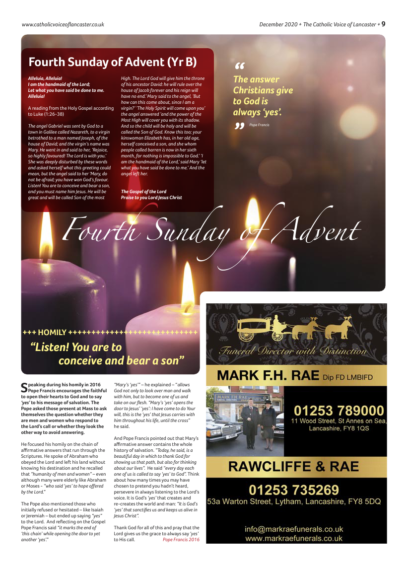 Dec 2020 edition of the Catholic Voice of Lancaster