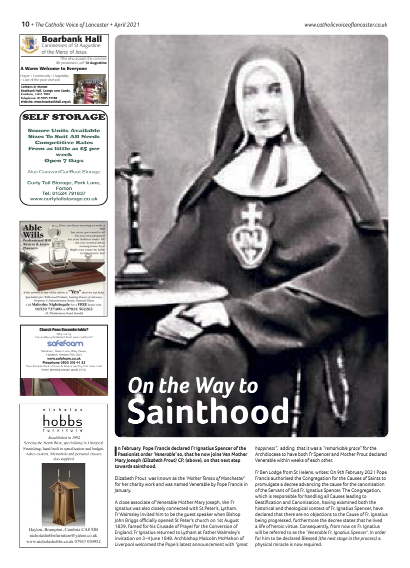 Mar 2021 edition of the Catholic Voice of Lancaster