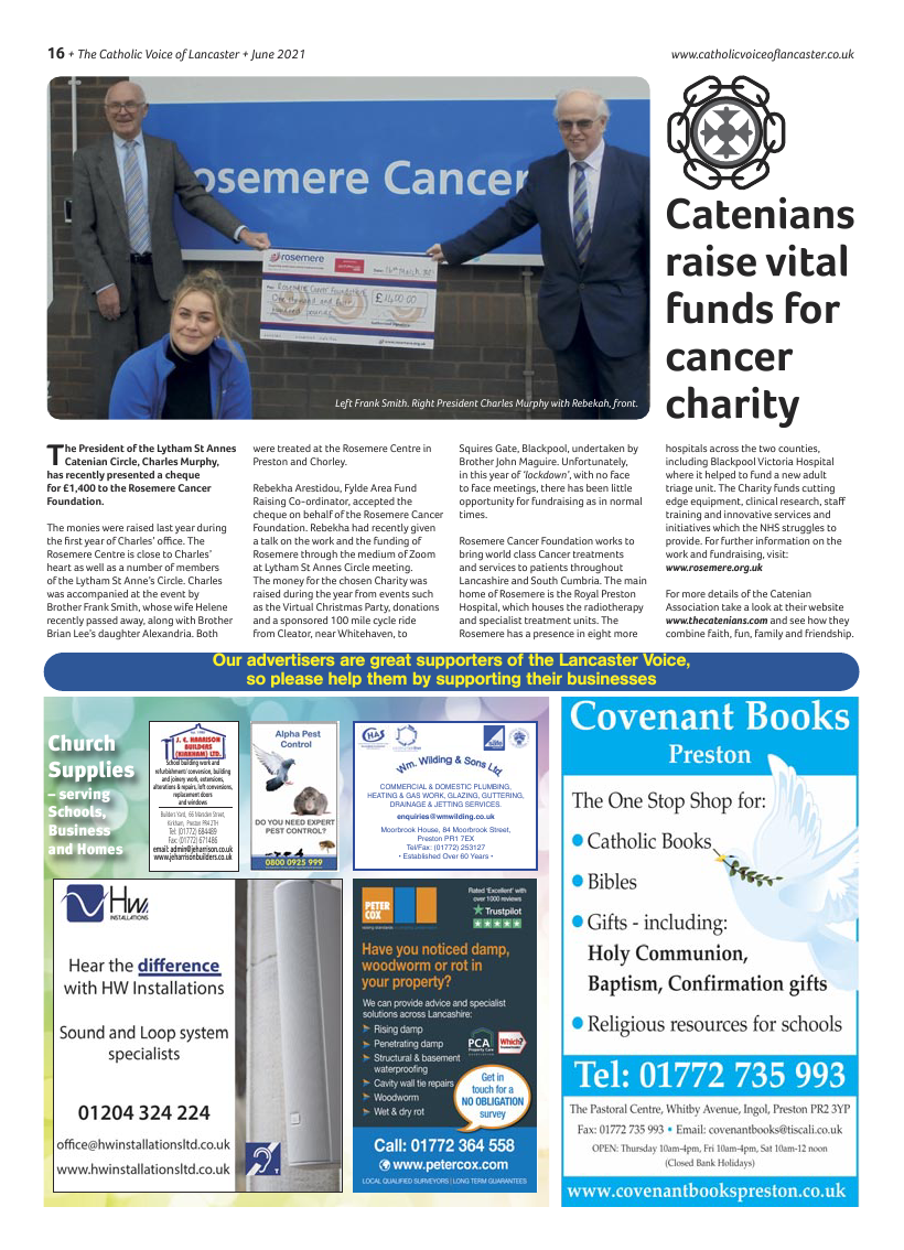 Jun 2021 edition of the Catholic Voice of Lancaster