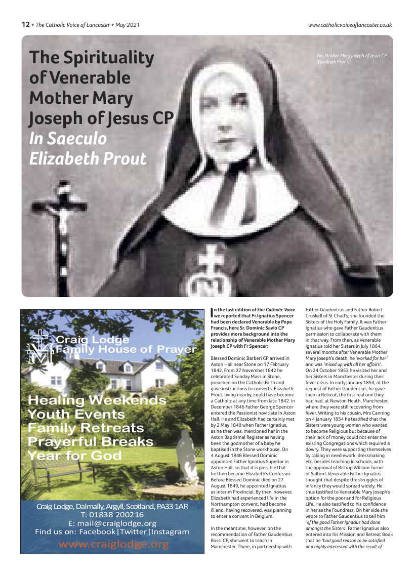 May 2021 edition of the Catholic Voice of Lancaster