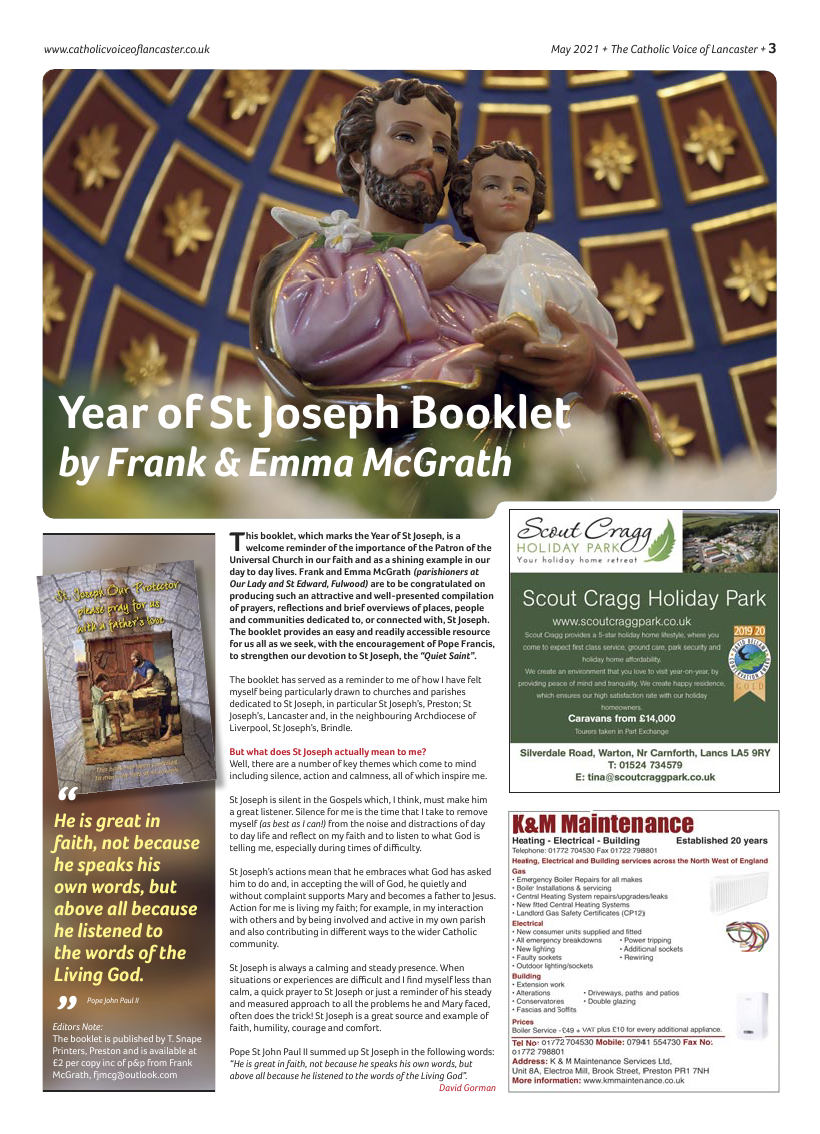 May 2021 edition of the Catholic Voice of Lancaster