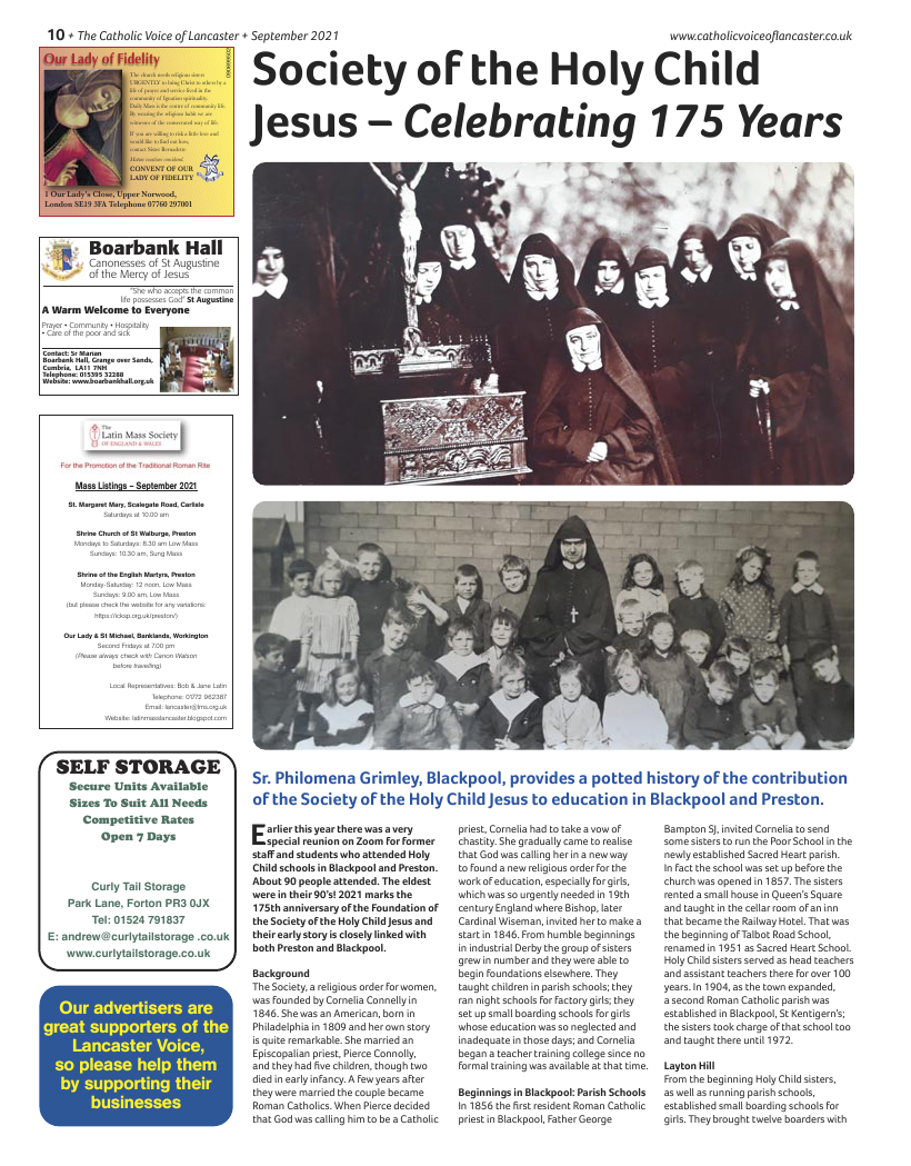 Sept 2021 edition of the Catholic Voice of Lancaster