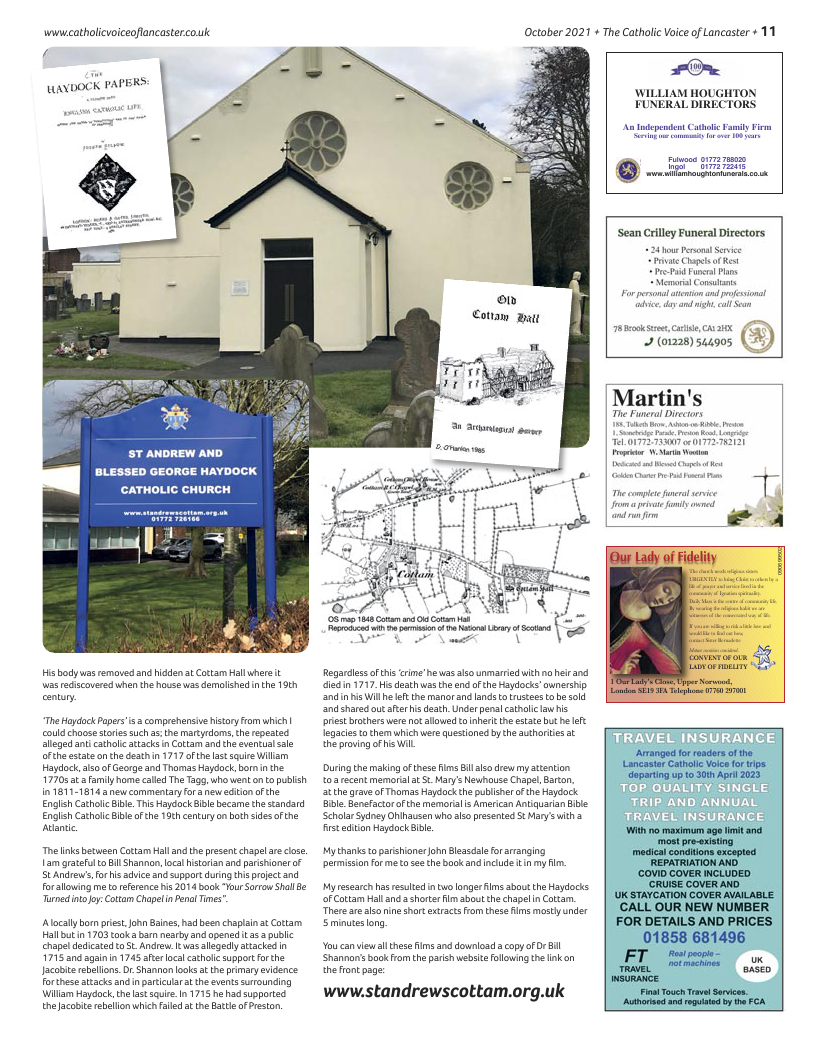 Oct 2021 edition of the Catholic Voice of Lancaster