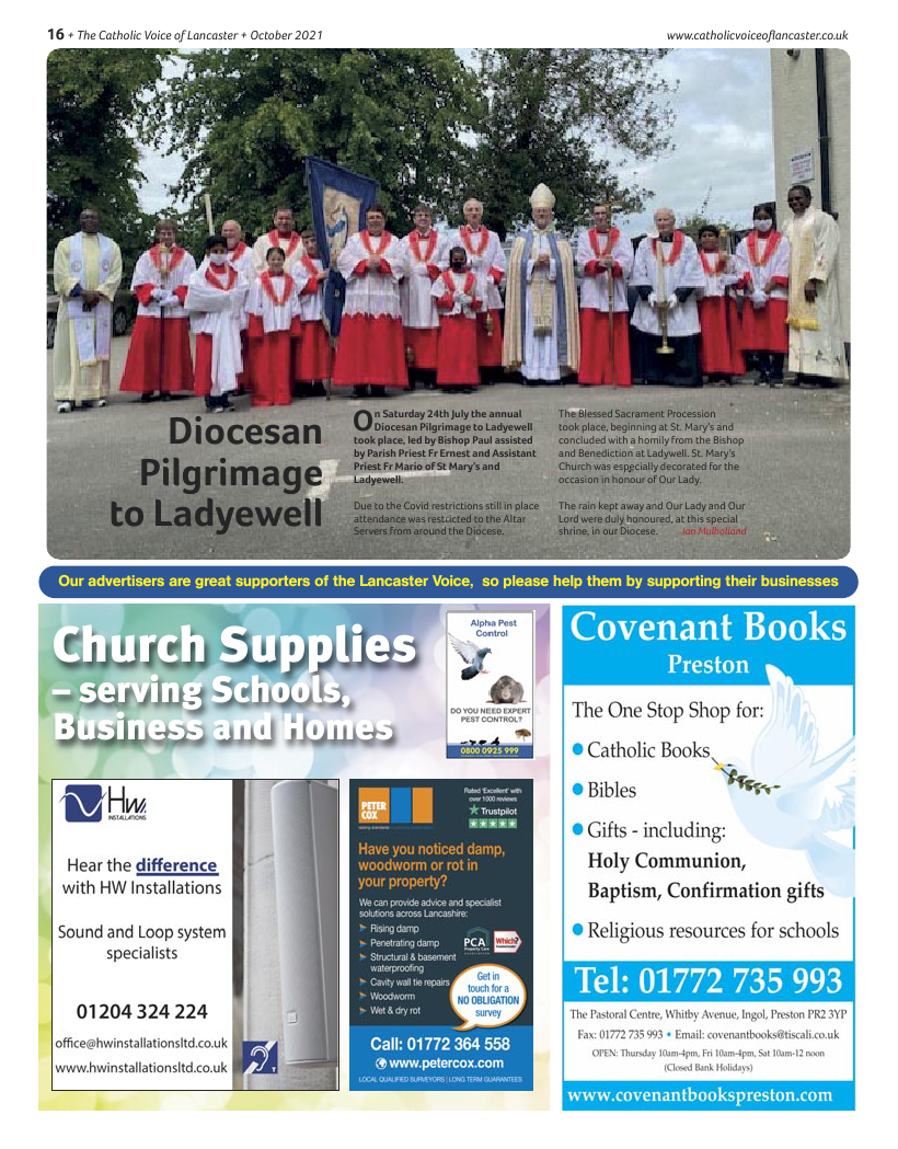 Oct 2021 edition of the Catholic Voice of Lancaster