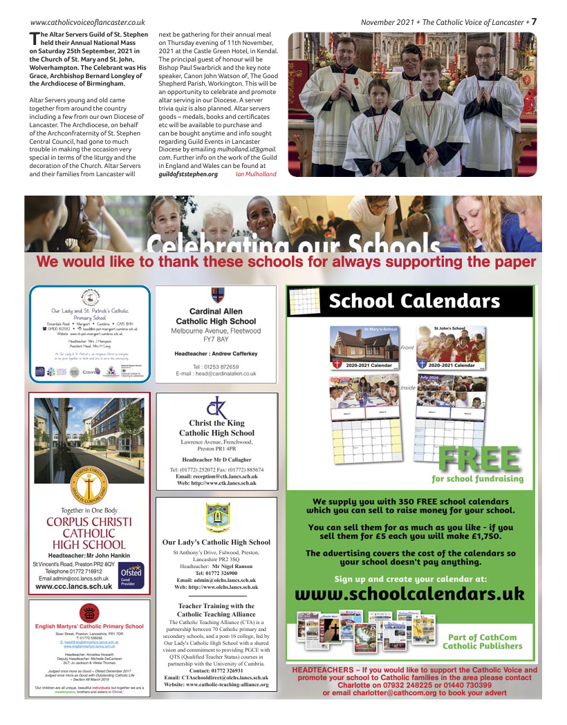 Nov 2021 edition of the Catholic Voice of Lancaster