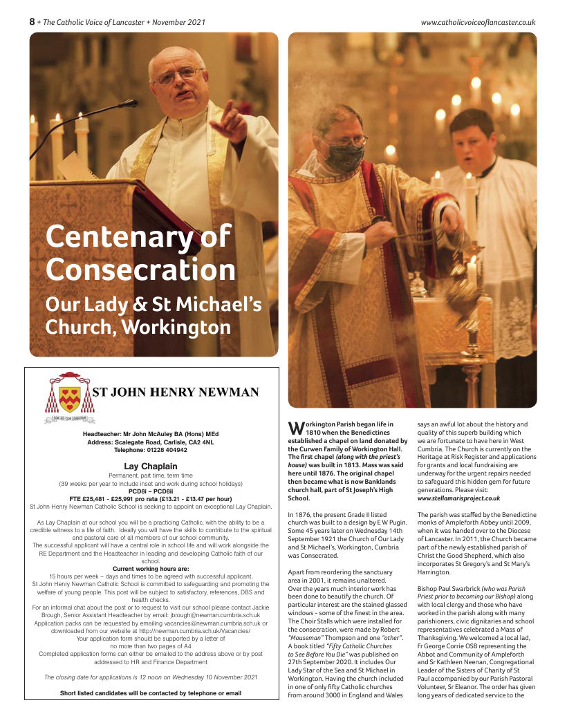 Nov 2021 edition of the Catholic Voice of Lancaster