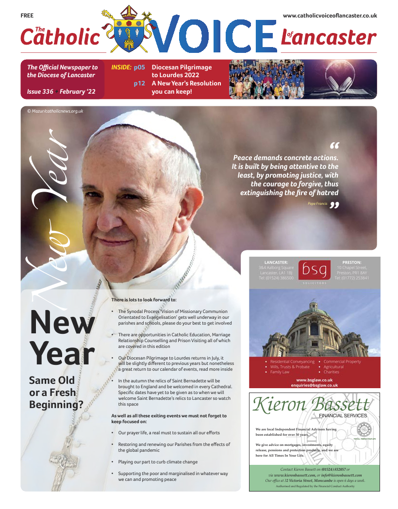 Feb 2022 edition of the Catholic Voice of Lancaster